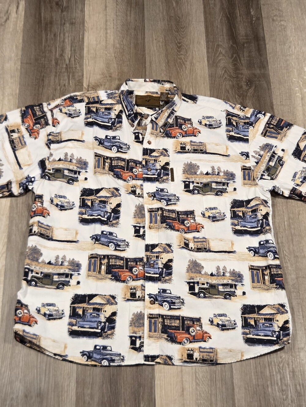 North River Vintage Trucks  XL Short Sleeve Button Down Shirt
